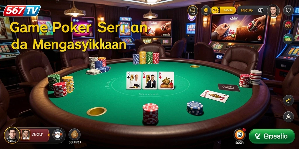 Tampilan menarik dari gameplay Poker dalam 567TV.