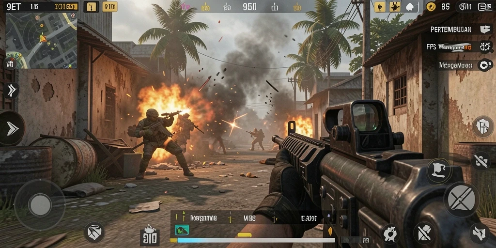Gameplay mendebarkan di 9ET dengan aksi tembak-menembak yang intens.