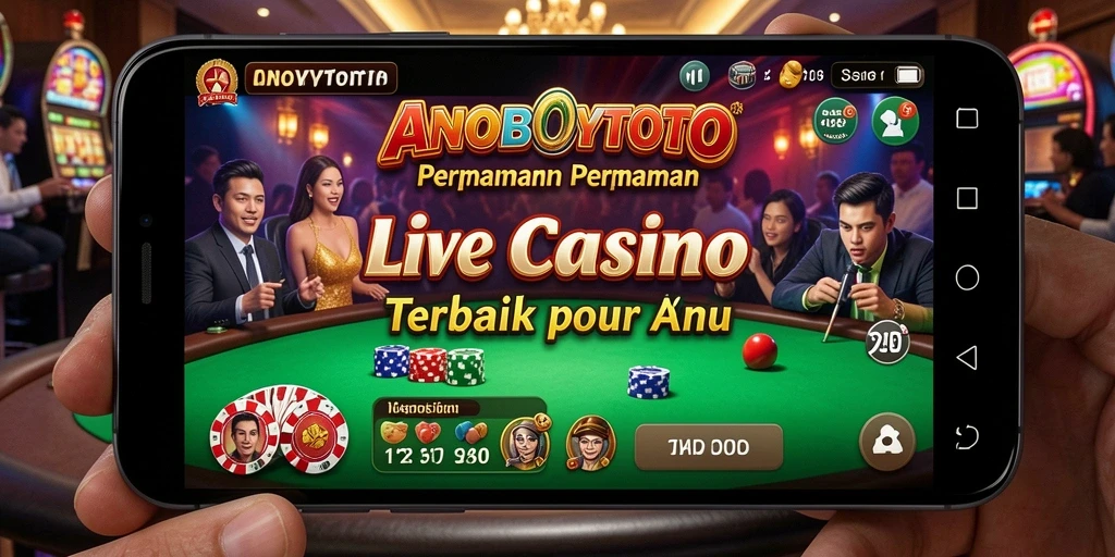 Screenshot gameplay Live Casino ANOBOYTOTO dengan dealer profesional.