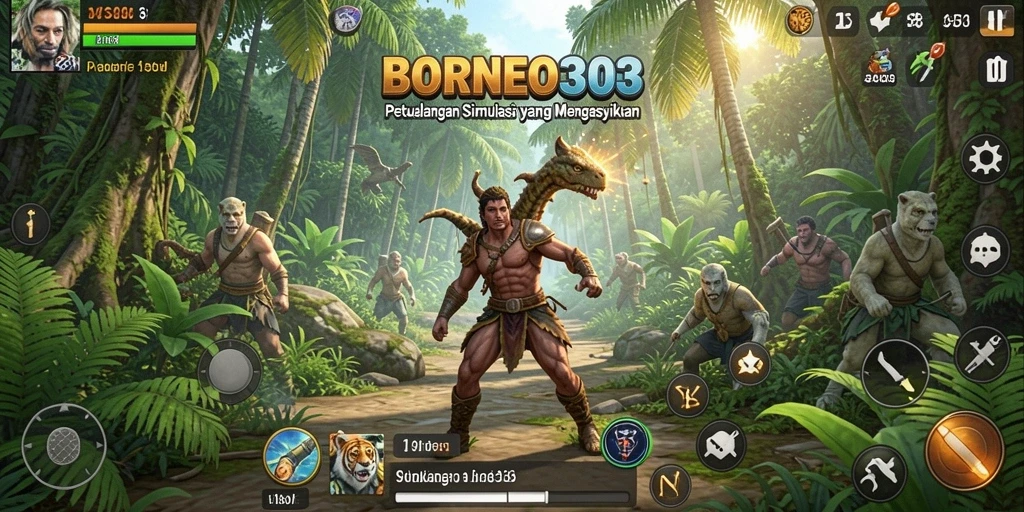 Tangkapan layar gameplay <strong>BORNEO303</strong> menunjukkan pengalaman simulasi yang mendalam.