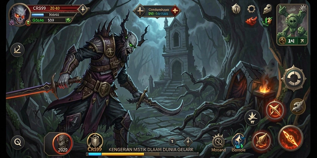 Menampilkan gameplay CRS99 yang penuh ketegangan dan misteri.