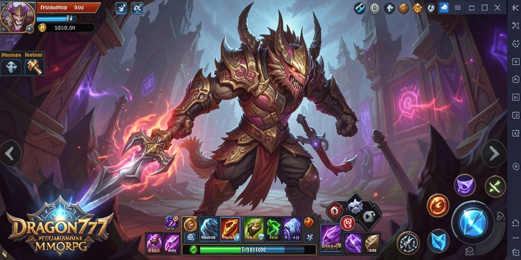 Tampilan menegangkan dari gameplay <strong>DRAGON777</strong> yang menggambarkan pertarungan epik.