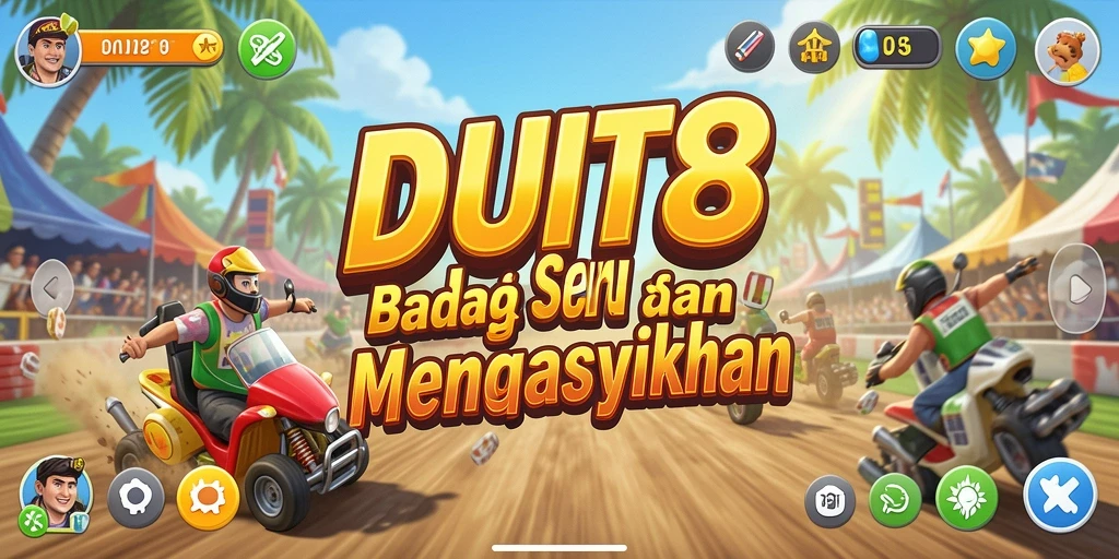 Gameplay DUIT8 yang mendebarkan di lintasan balap.