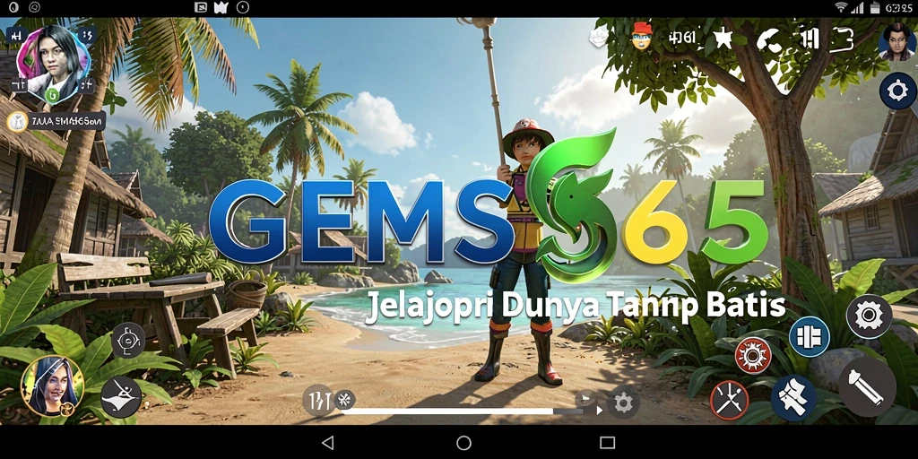 Tampilan menarik dari gameplay Open World GEMS365.