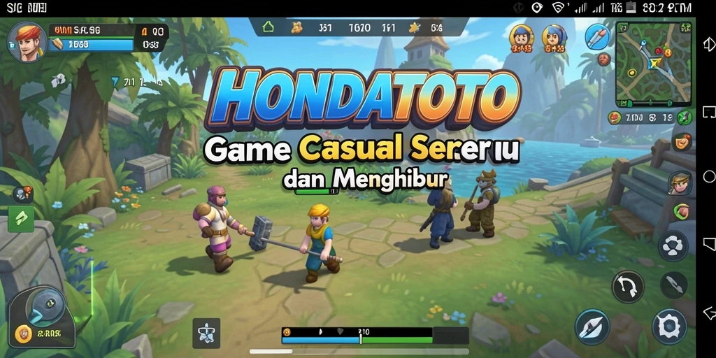 Tampilan gameplay seru HONDATOTO dengan grafik menarik.