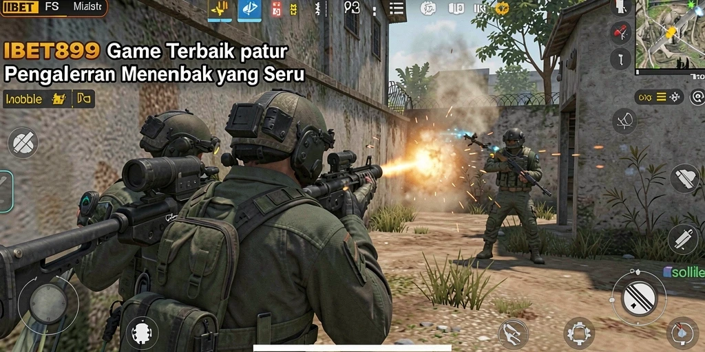 Tampilan seru dari gameplay IBET899 dengan aksi menembak yang intens.