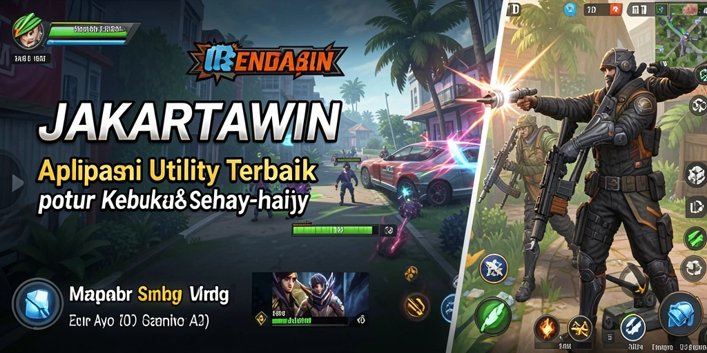 Tampilan utama JAKARTAWIN dengan antarmuka aplikasi Utility yang menarik.