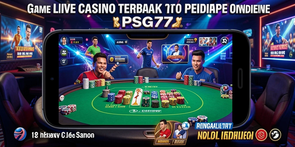 Tampilan gameplay Live Casino PSG77 yang mendebarkan dan interaktif.