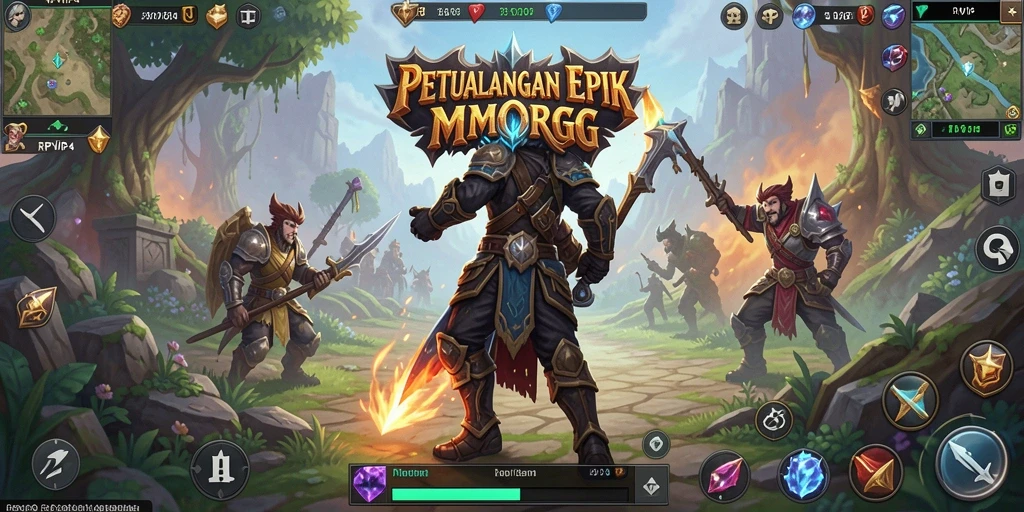 Screenshot menampilkan aksi seru dalam permainan MMORPG RPVIP4.
