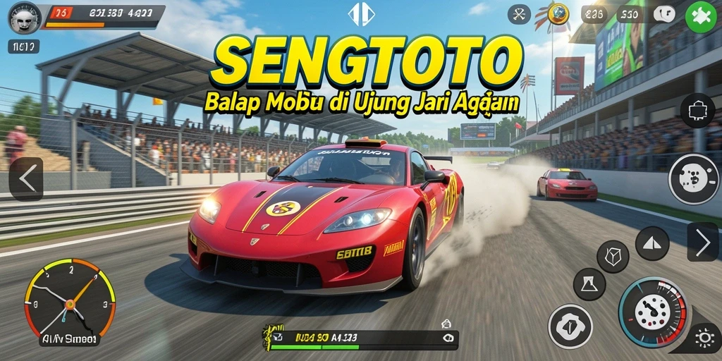 Tampilan screenshot SENGTOTO menampilkan aksi balap seru dan mendebarkan.