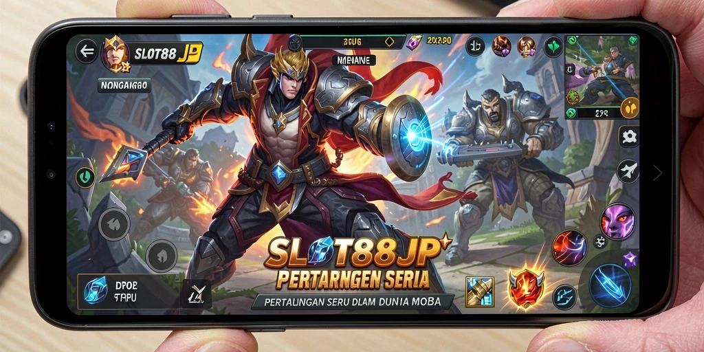 Gameplay seru dari SLOT88JP dalam pertarungan MOBA.