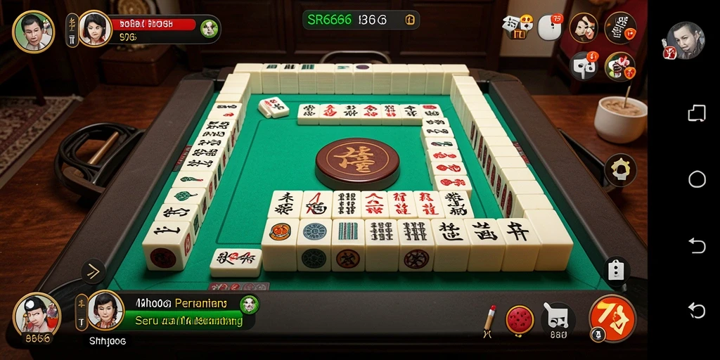 Tampilan gameplay Mahjong yang menarik dan seru di SR6666.